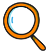 Magnifying glass logo