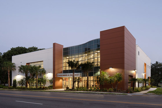Exterior front of C. Blythe Andrews, Jr. Public Library