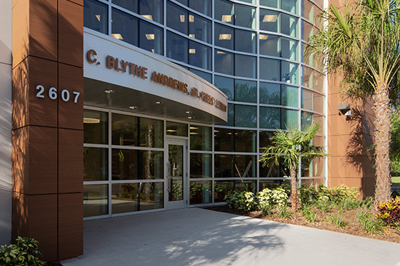 Front entrace of building