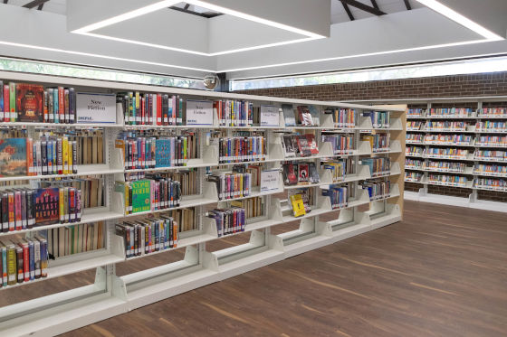 Fiction book shelves