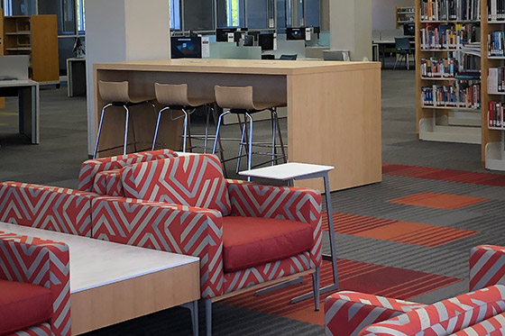 Adult Reading Room charging stations