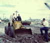 Bulldozer clearing ground
